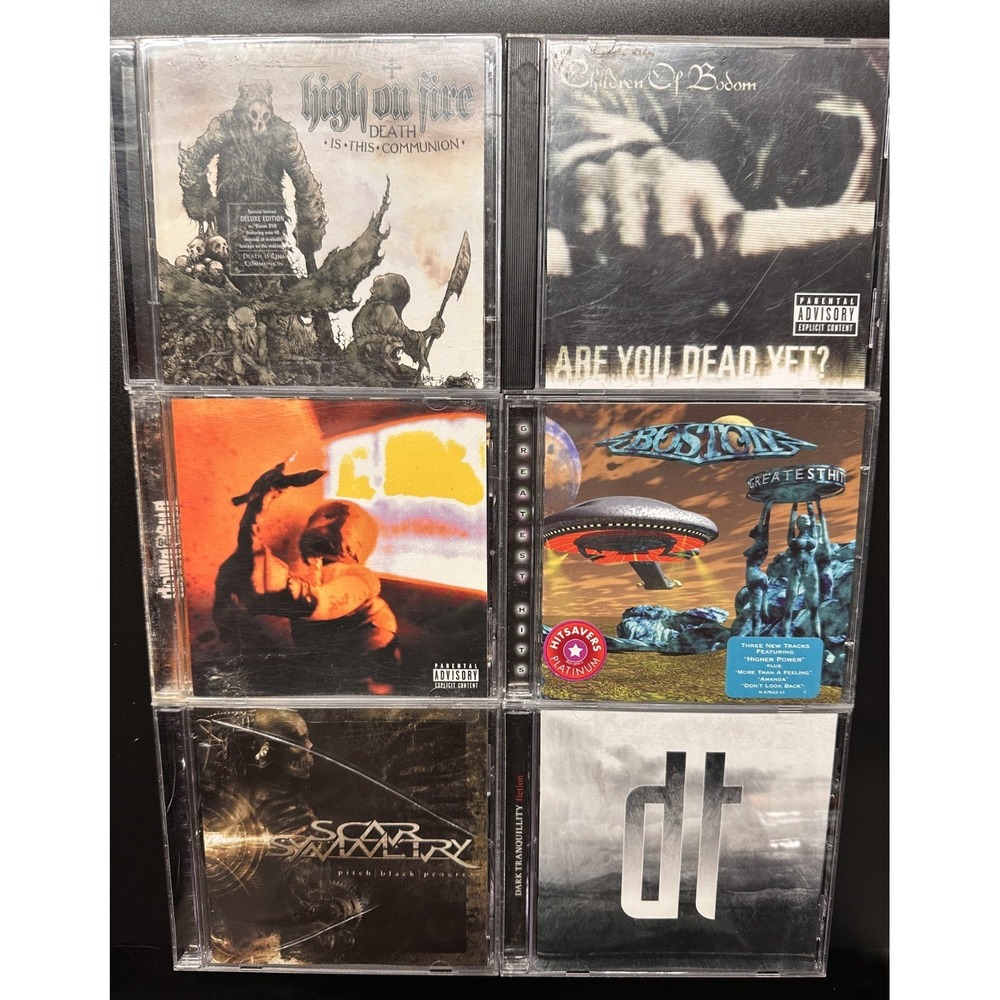 Lot of 6 Metal CDs Children of Bodom Mudvayne Dark Tranquillity Scar Symmetry +